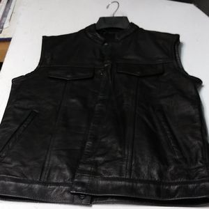 Biker leather vest